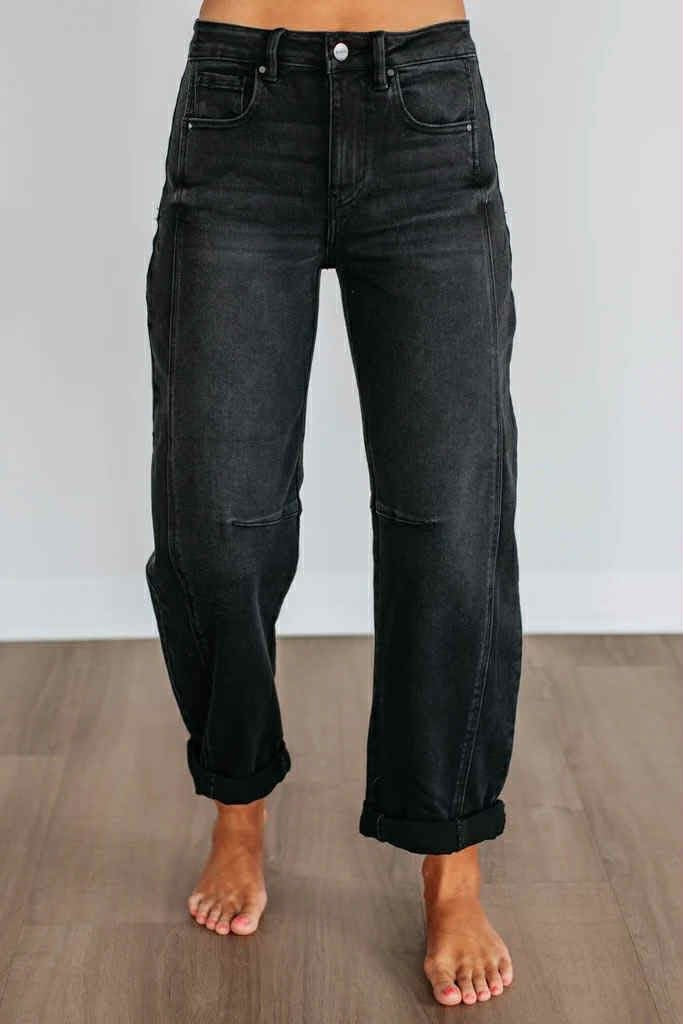 Risen | High Rise Crop Barrel Cuff Pants