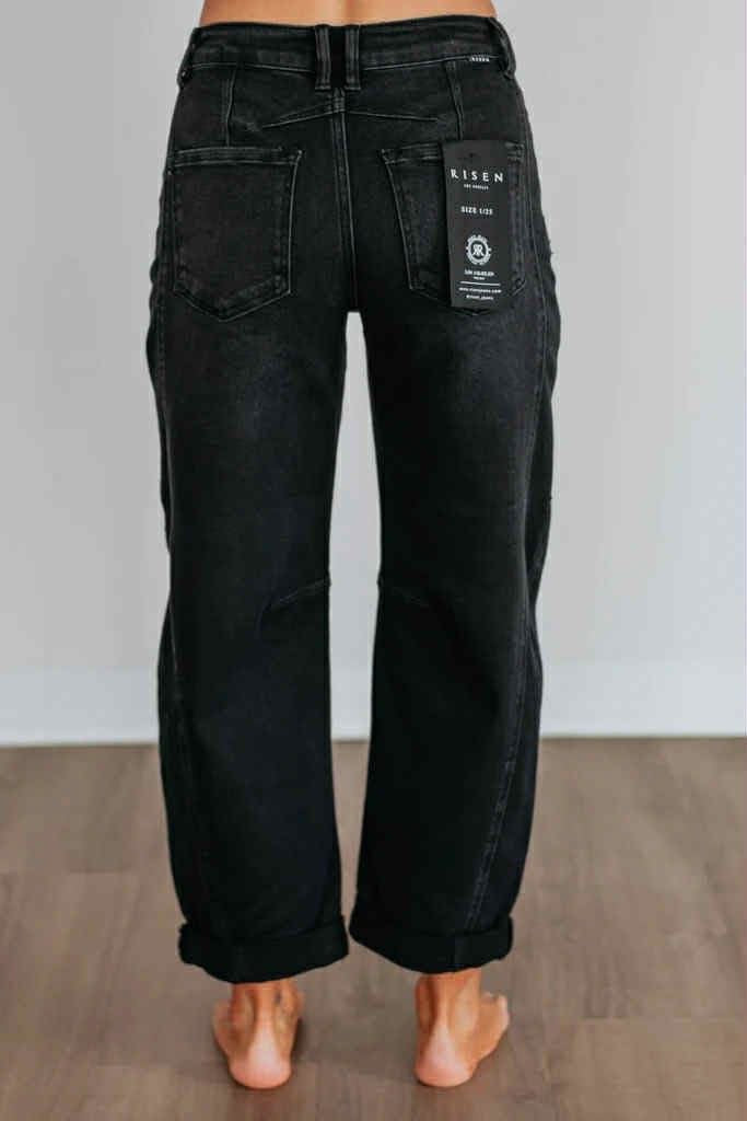 Risen | High Rise Crop Barrel Cuff Pants