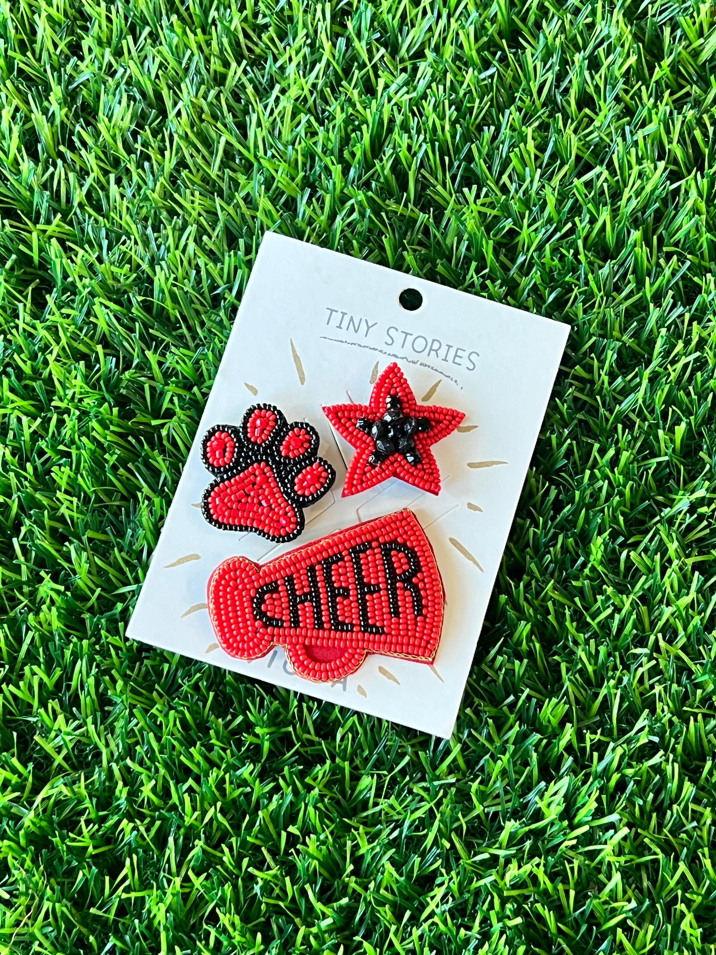 Red & Black Gameday Decorative Pins