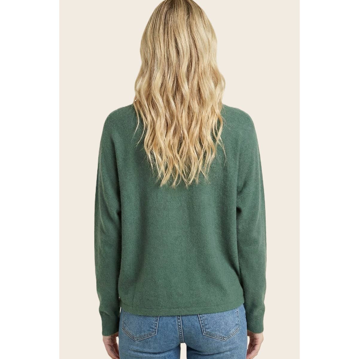 Forest Dolman Sleeve Solid Sweater