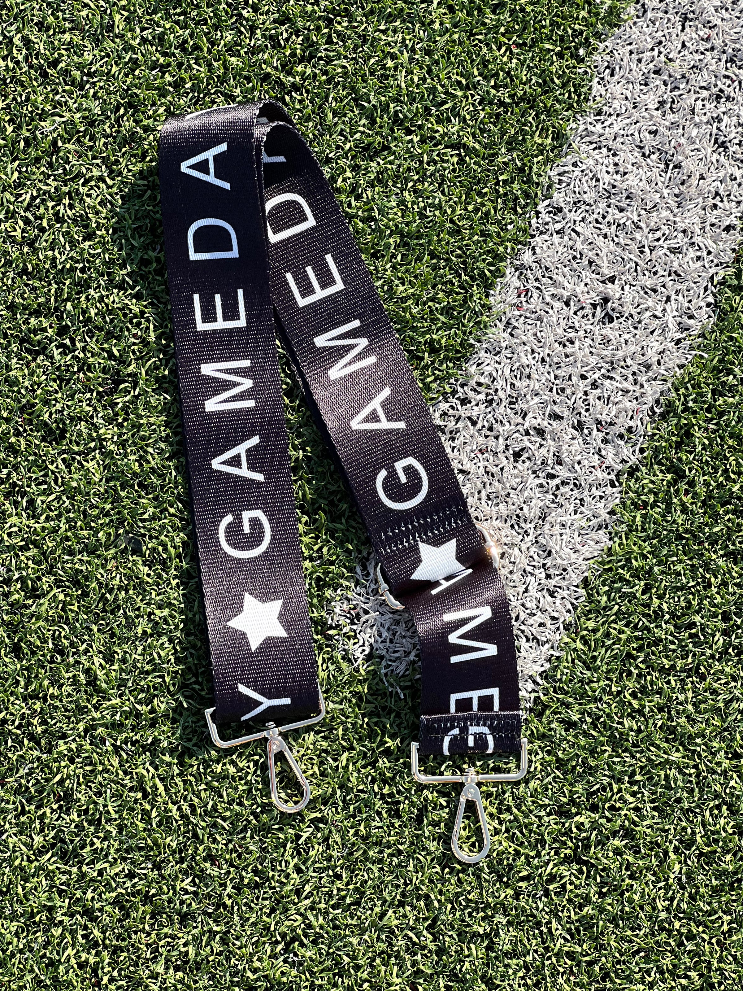 Black & White Game Day Woven Cloth Strap