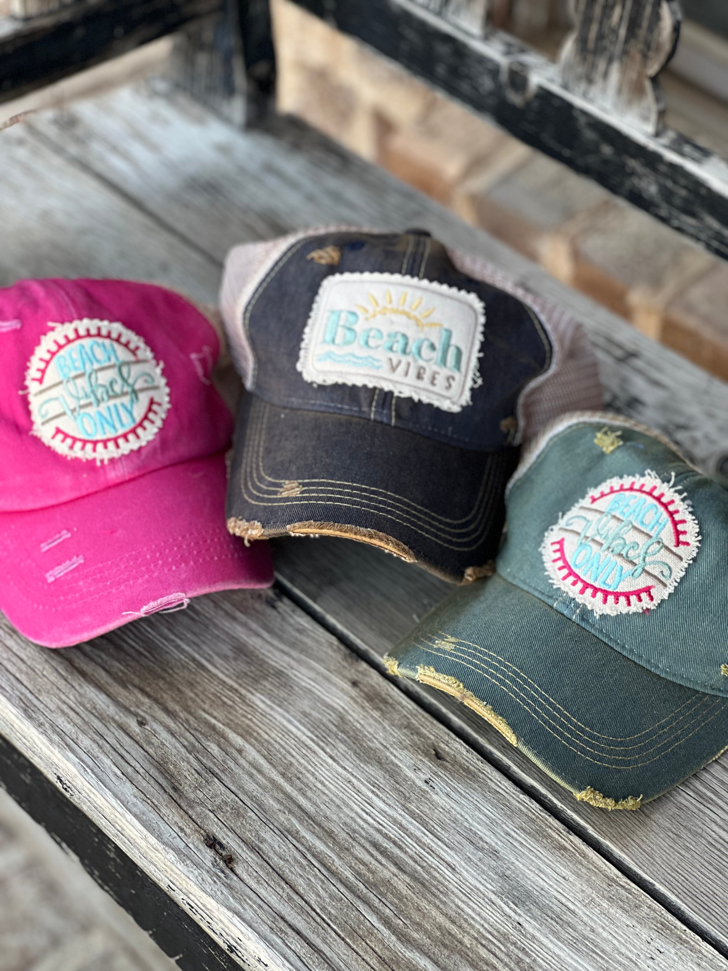 Beach Vibes Patch Hats