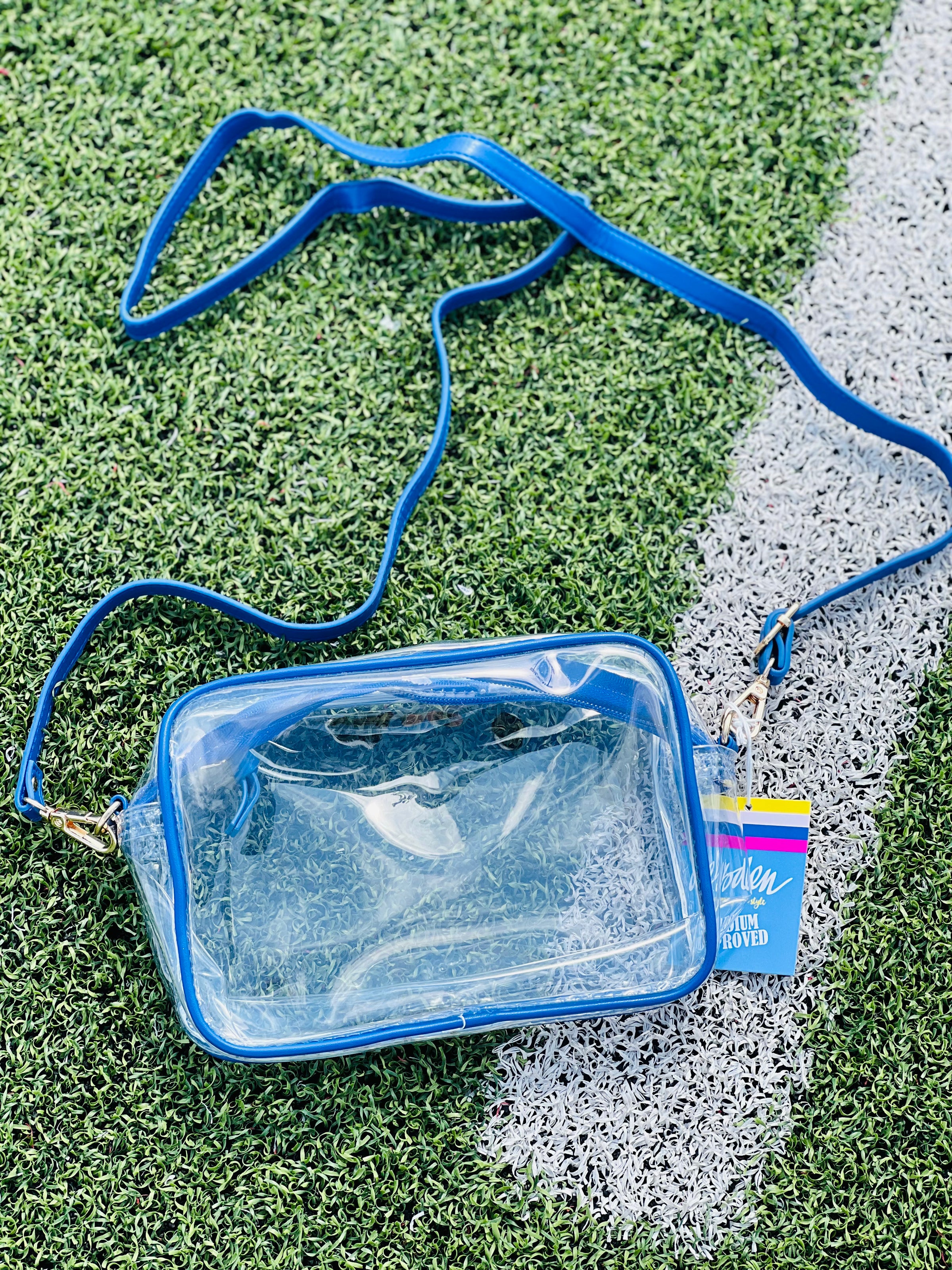 Royal Bridget Clear Purse w/Vegan Strap & Trim
