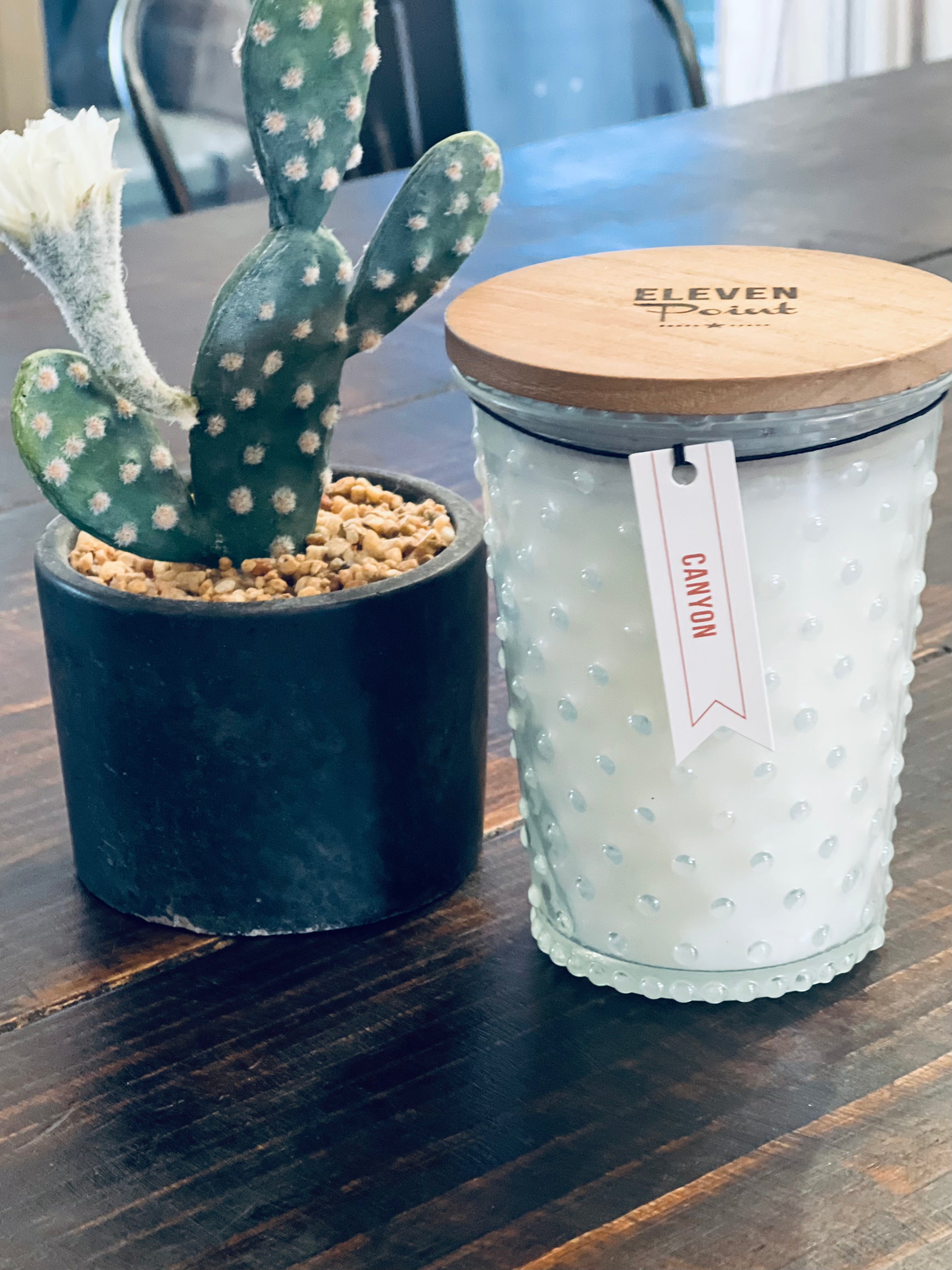 Canyon Hobnail Candle in Pearl