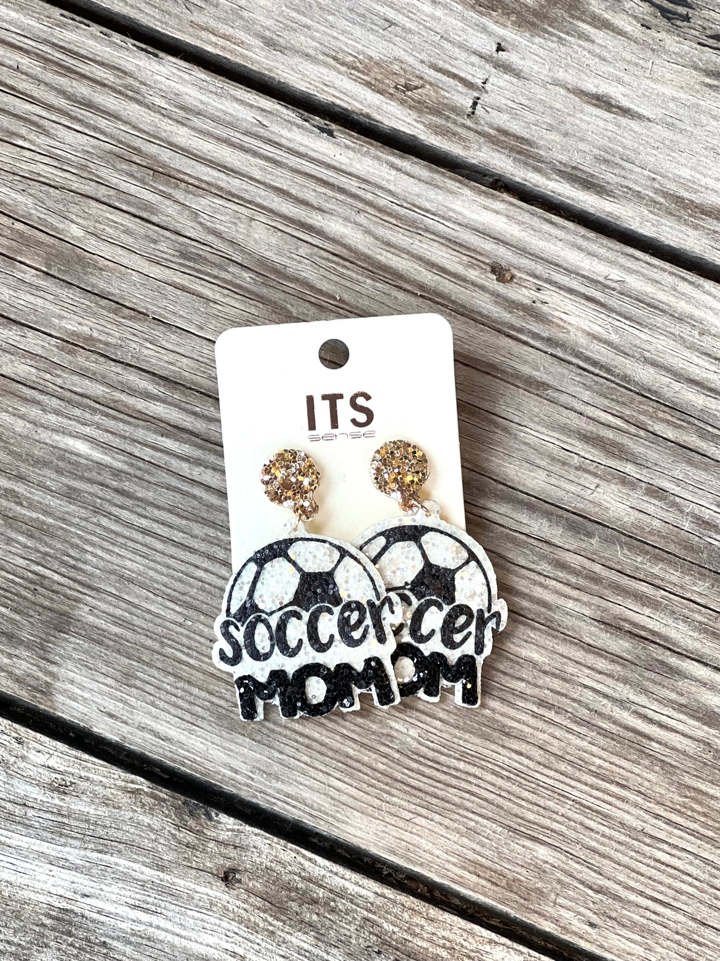 Bling Soccer Mom Earrings