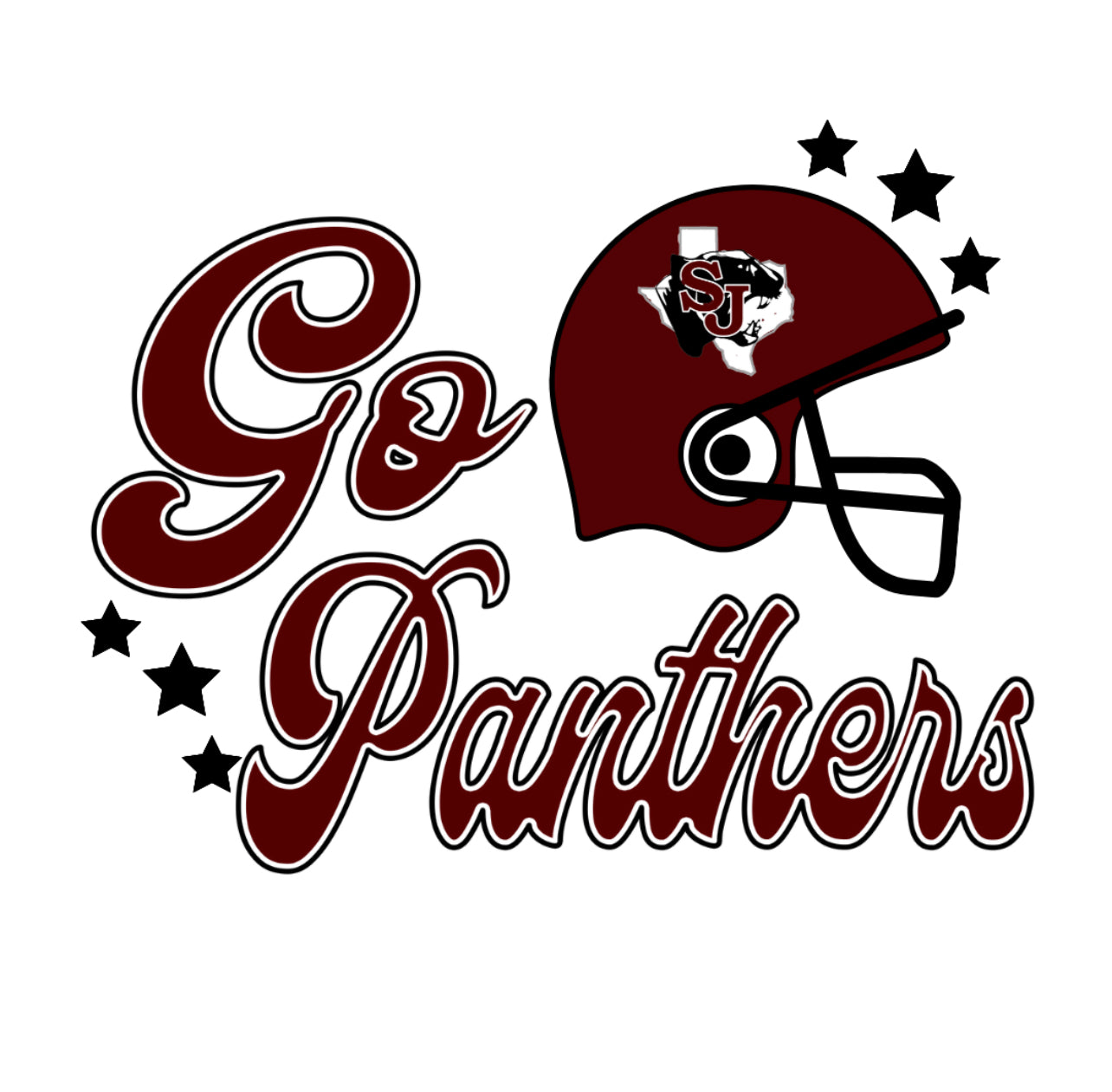 Go Panthers Football Helmet Sweatshirt