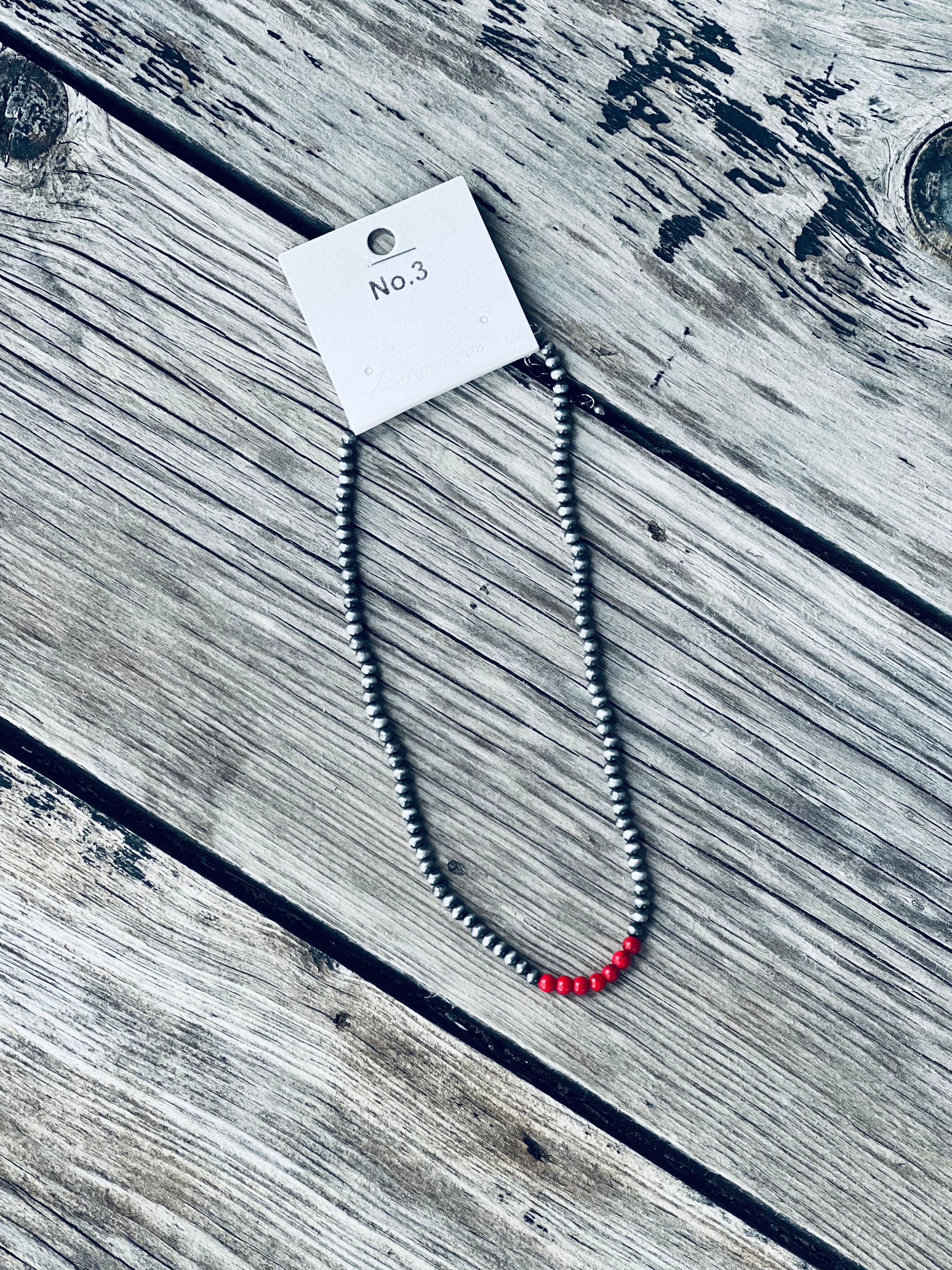 Matte Red Statement Shortie Necklace