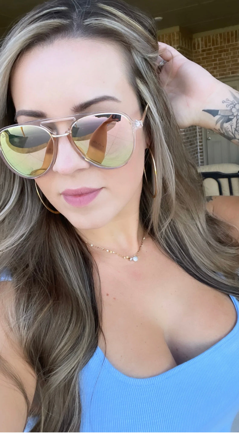 Earhart Gold Aviator Glasses