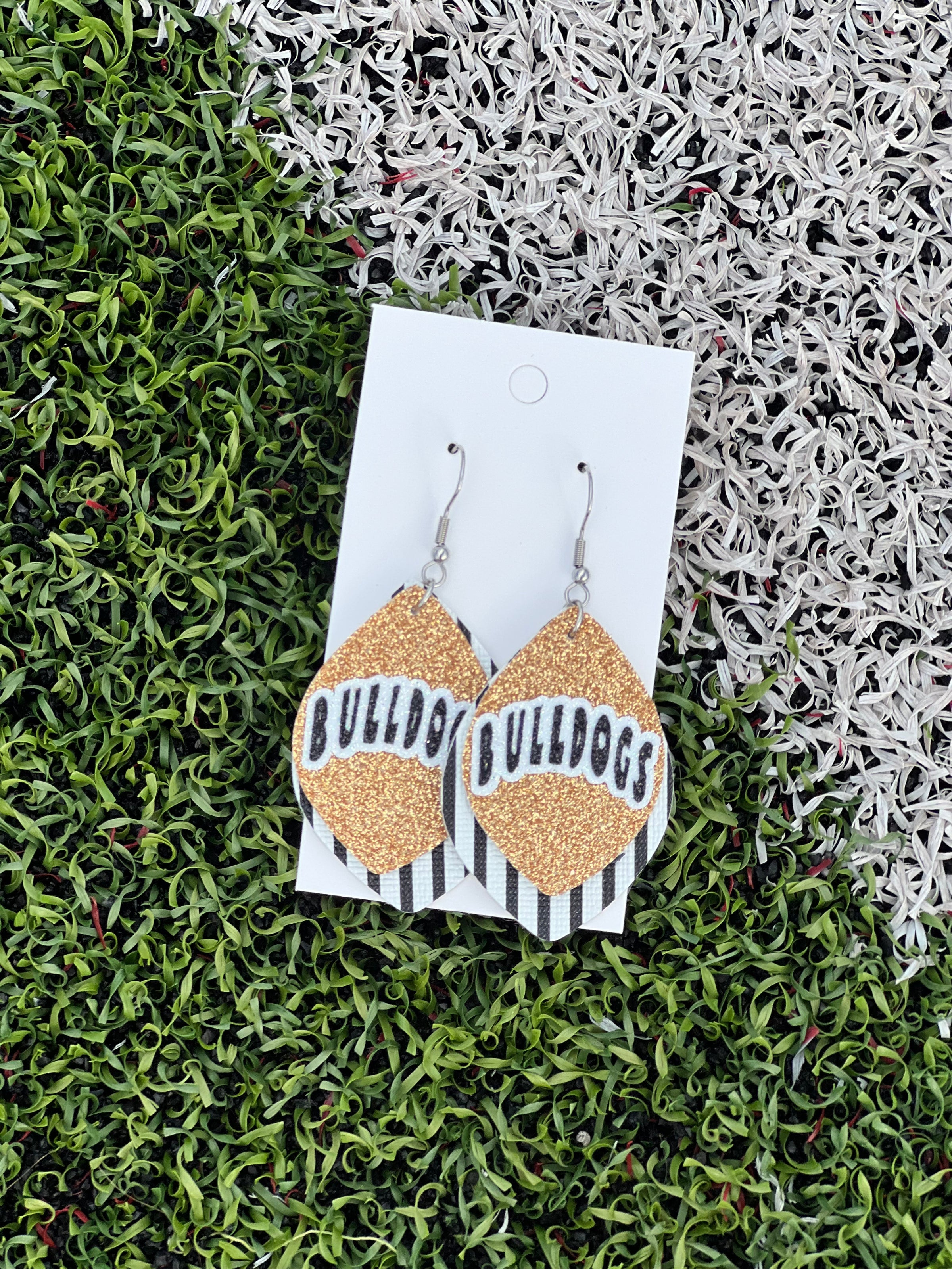 Bulldogs Striped Layered Earrings