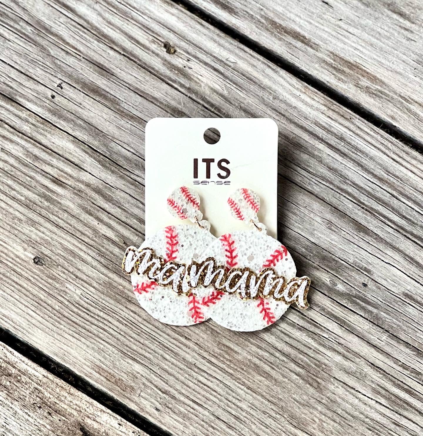 Bling Baseball Mama Earrings