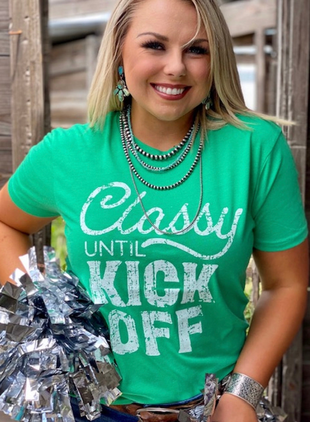 Green Classy Until Kick Off Tee