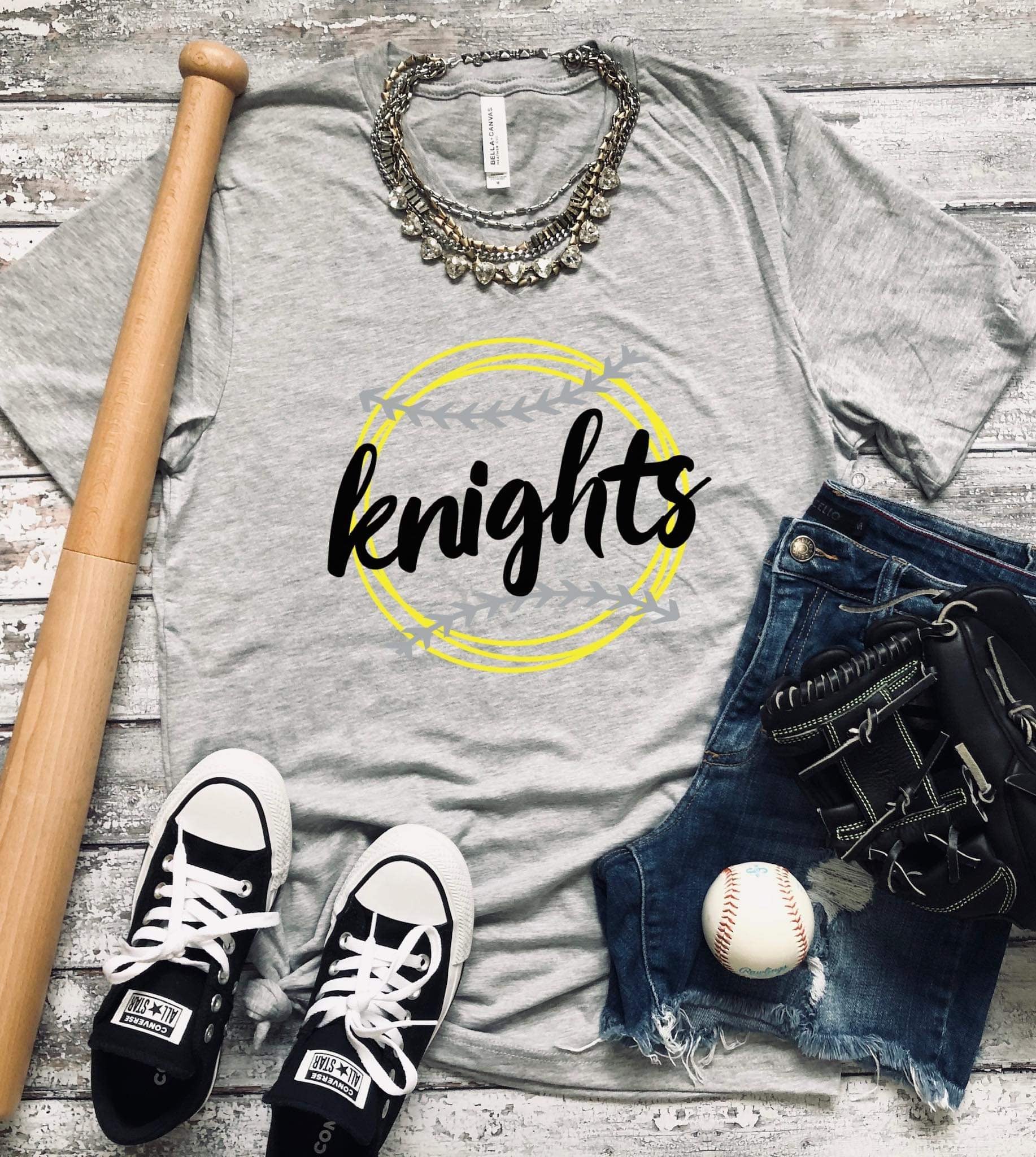 Knights Softball Script Tee