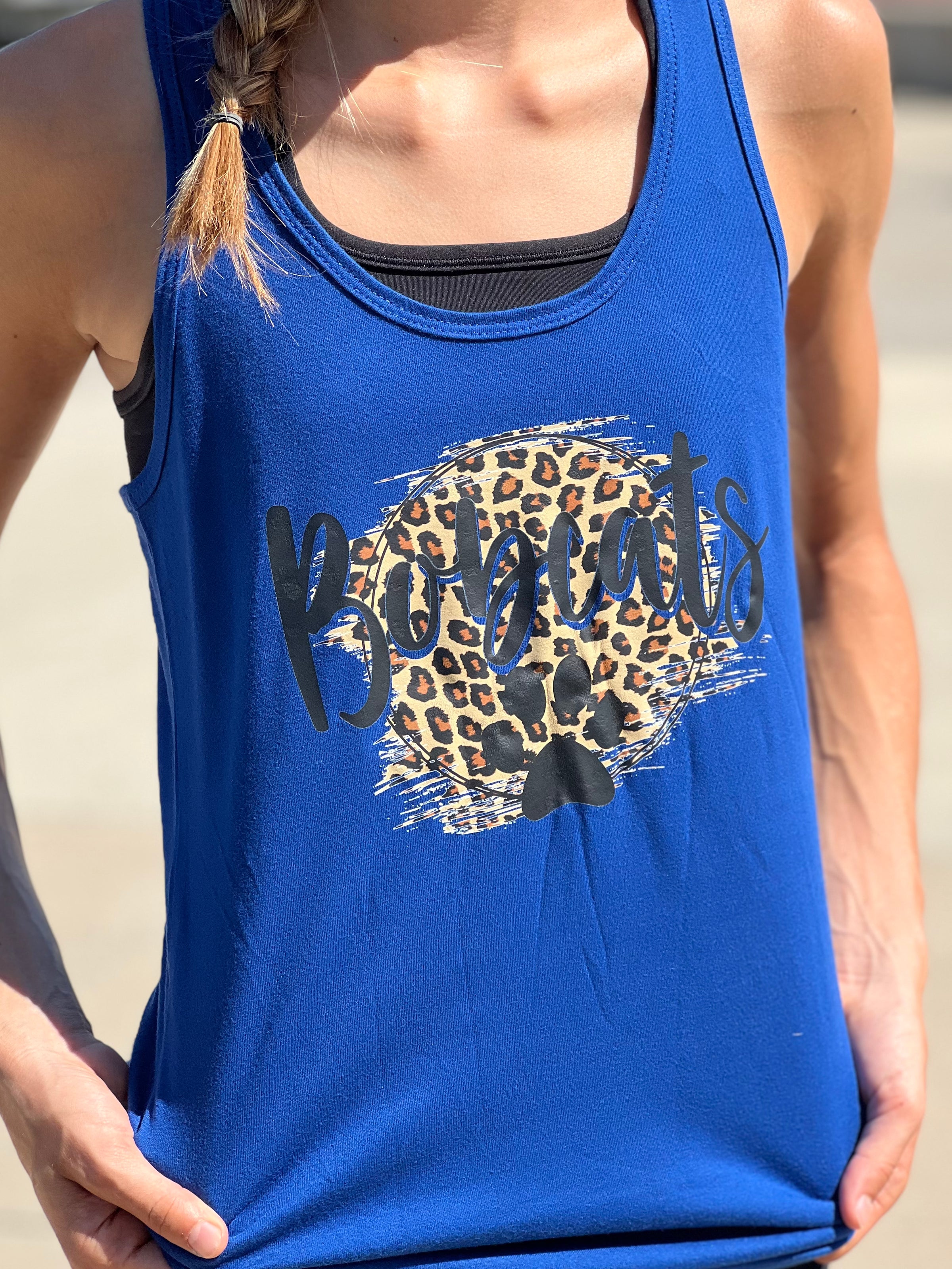 Bobcats Leopard Mascot Tank