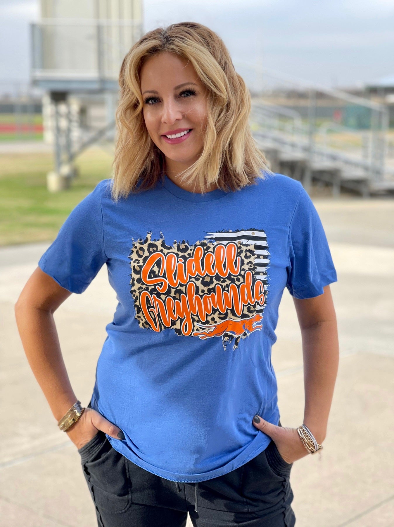 Slidell Leopard & Stripes Tee