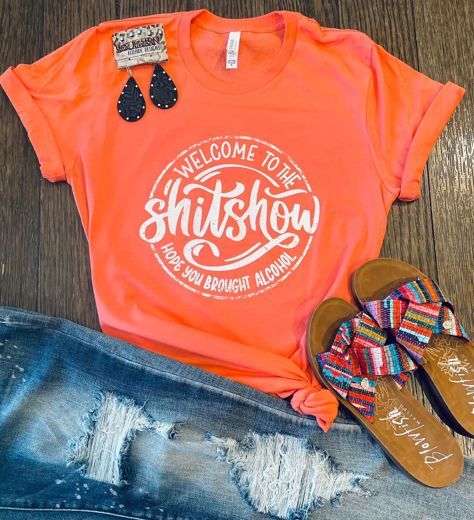 Coral Shitshow Tee