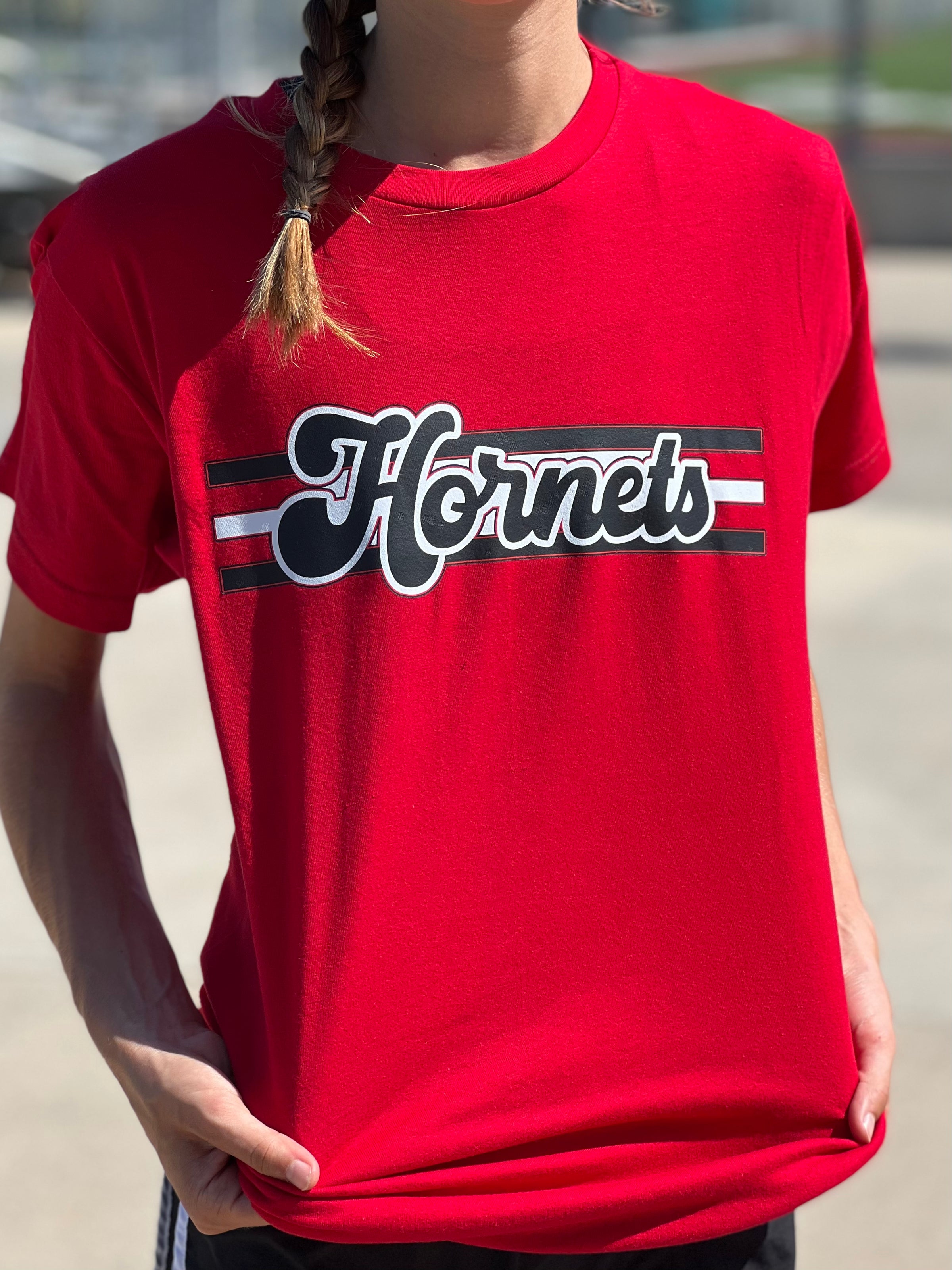 Red Hornets Retro Script Tee