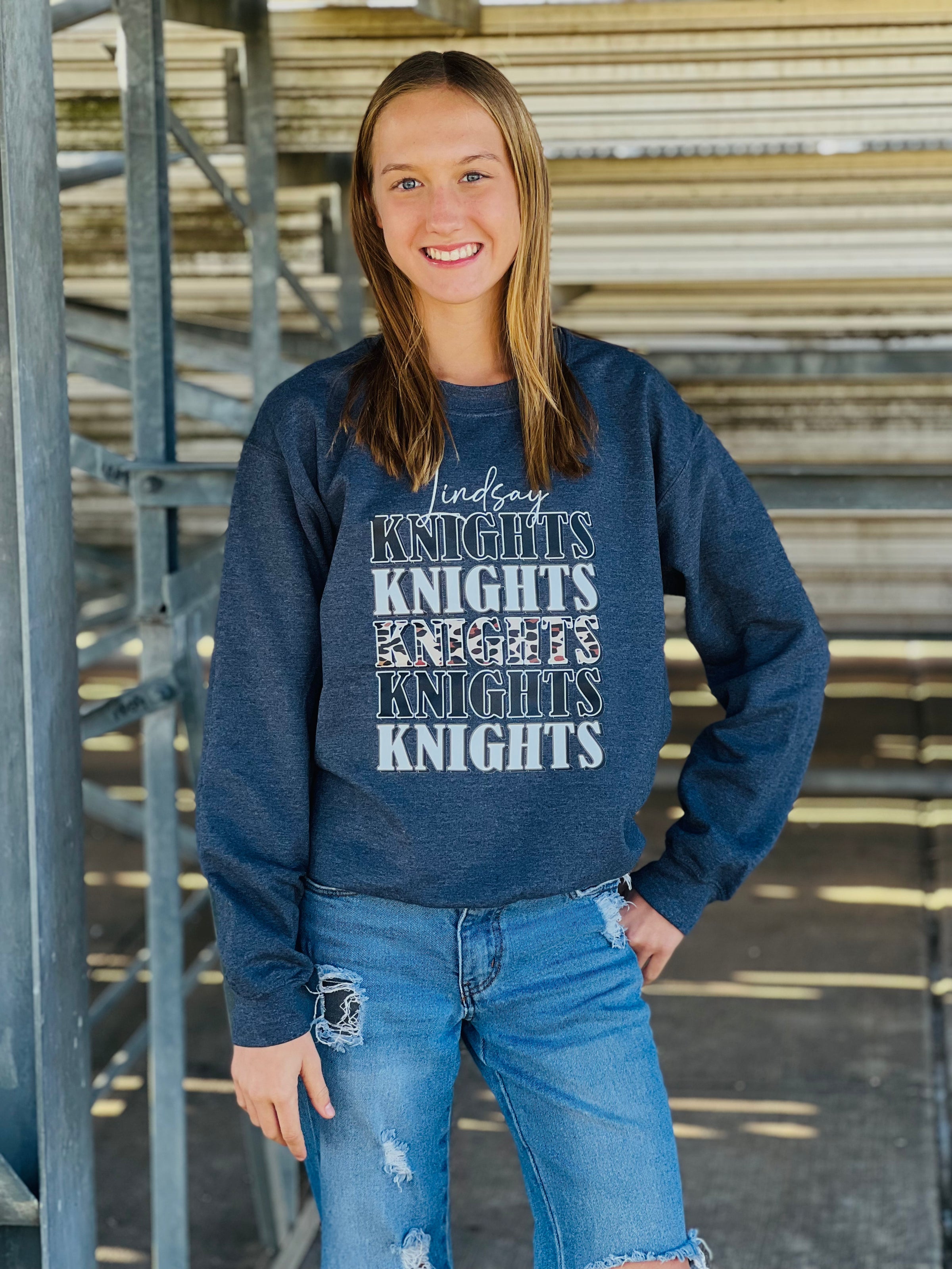 Knights Leopard Stacked Sweatshirt