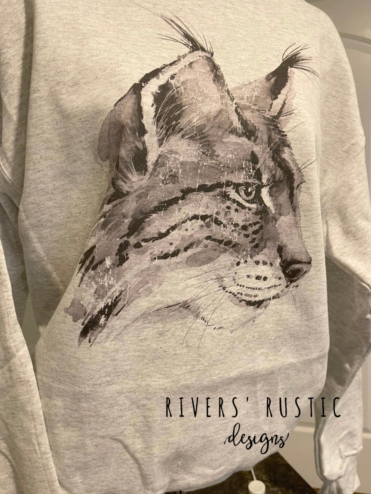 Bobcat Artwork Crew Sweatshirt (Youth & Adult)