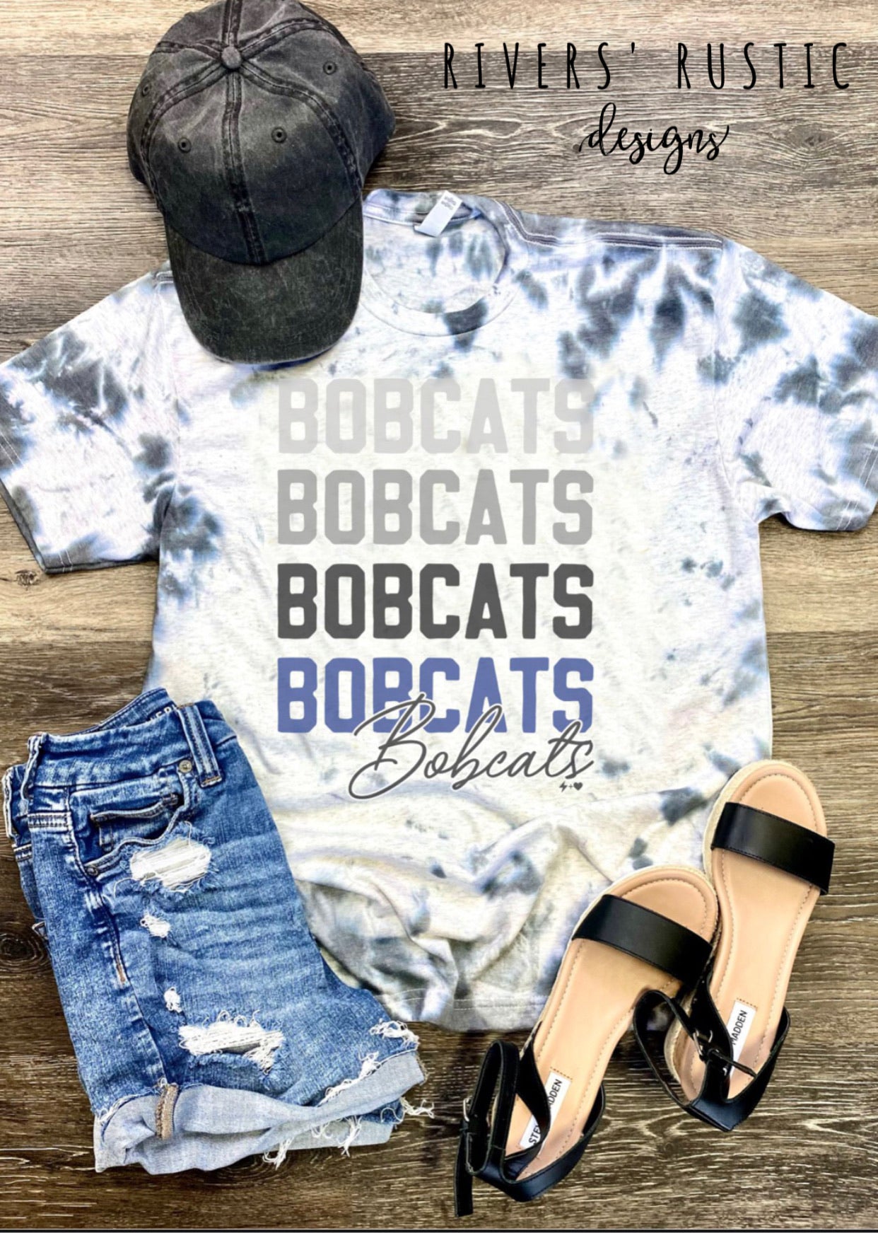Bobcats Repeat Tie Dye Tee
