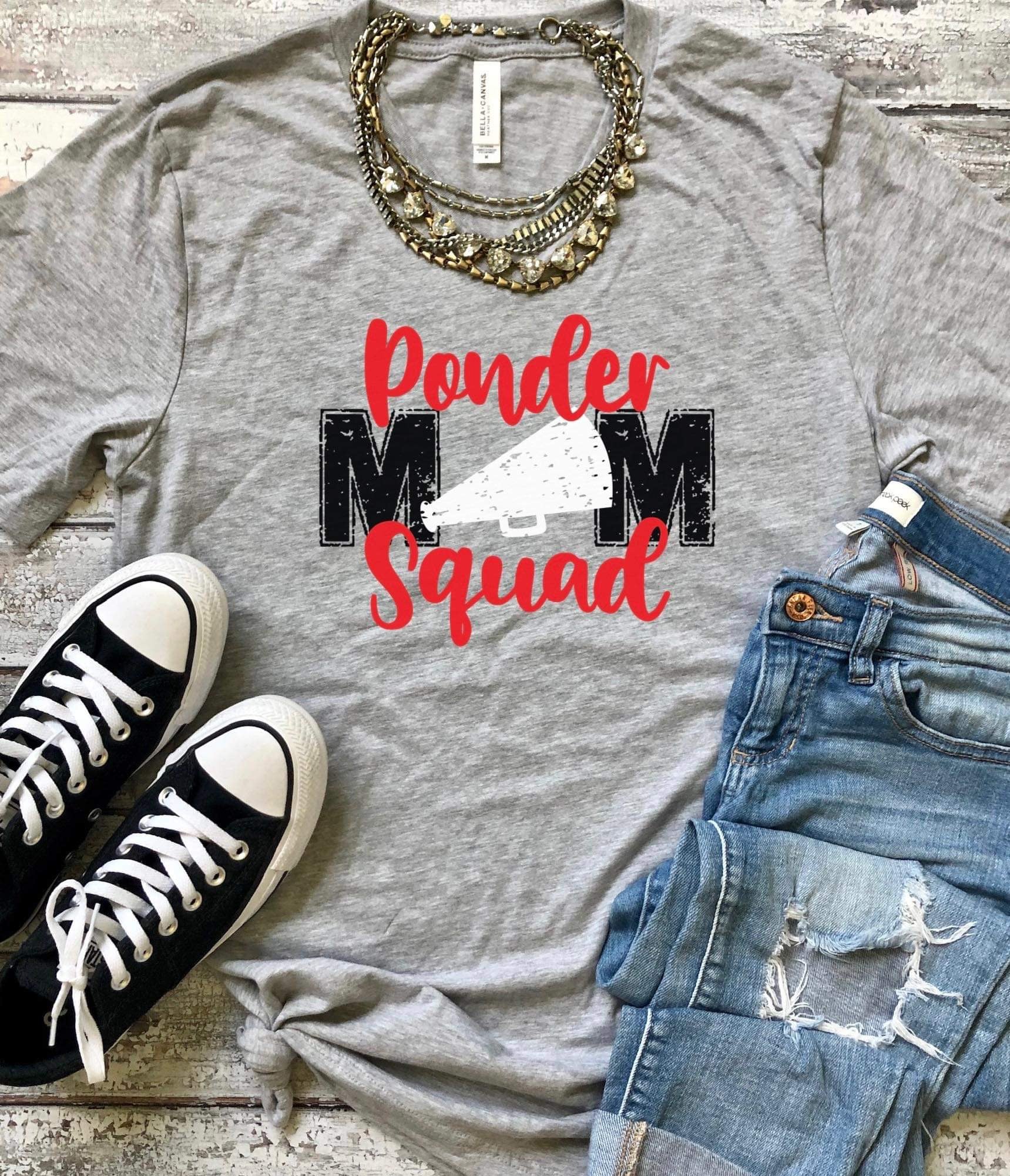 Ponder Cheer Mom Squad Tee